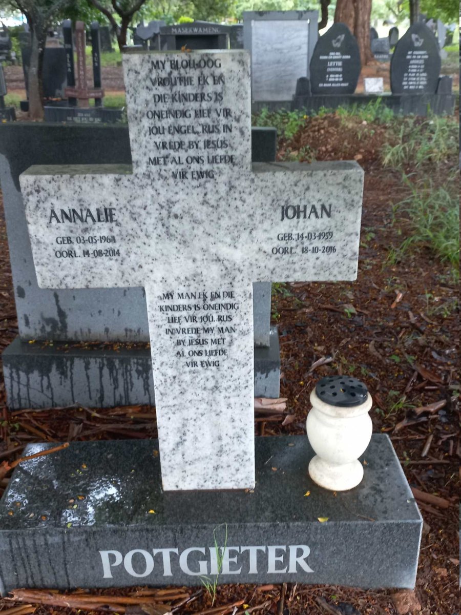 POTGIETER Johan 1959-2016 & Annalie 1964-2014