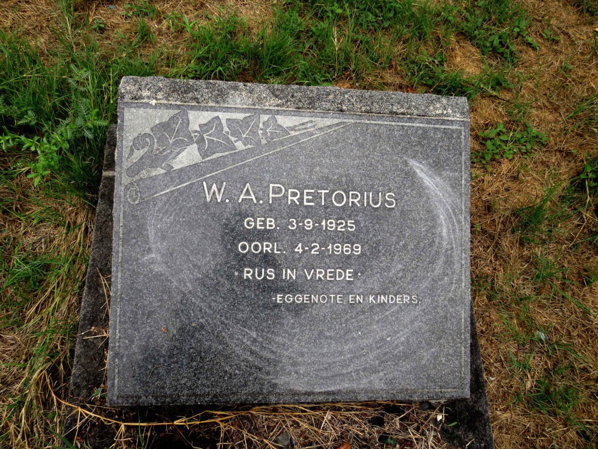 PRETORIUS W.A. 1925-1969