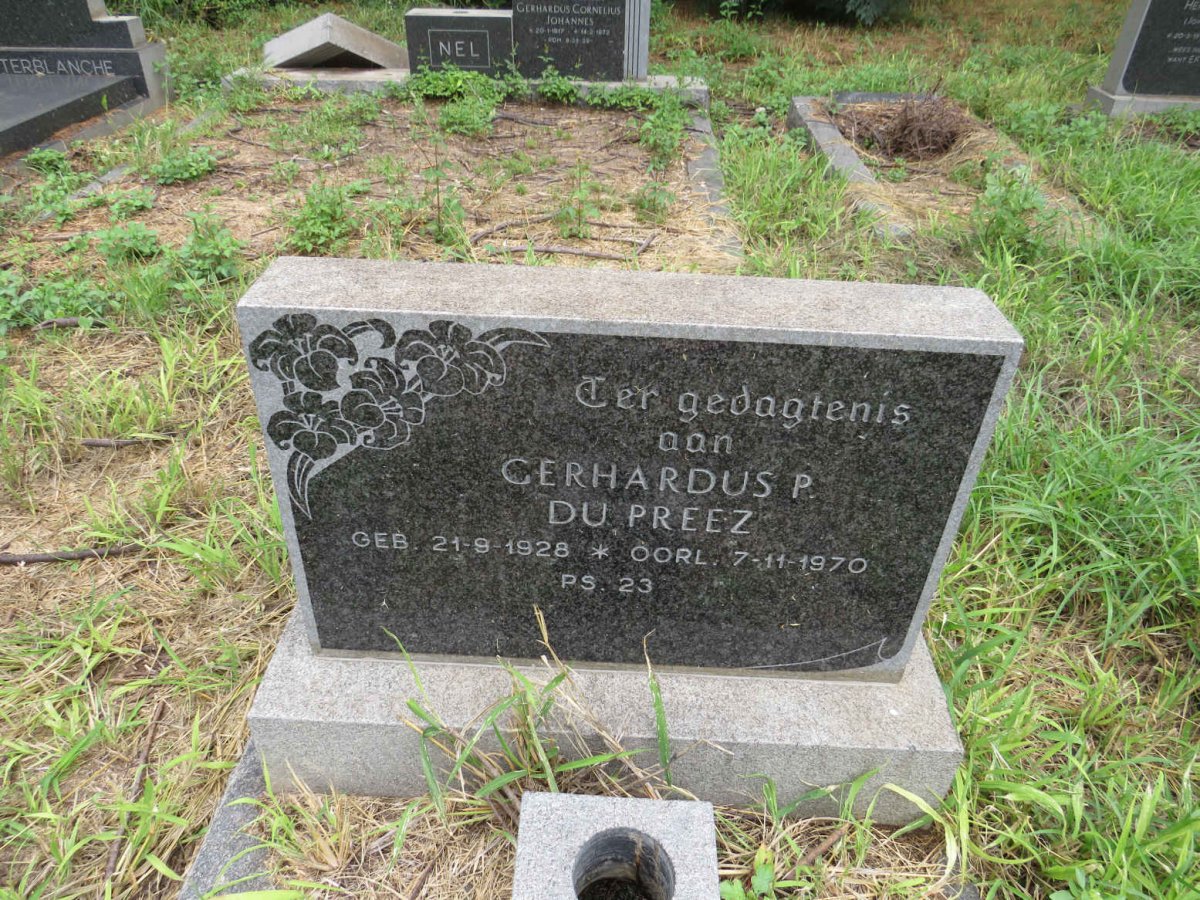 PREEZ Gerhardus P., du 1928-1970