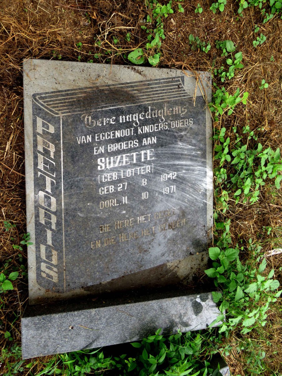 PRETORIUS Suzette nee LOTTER 1942-1971