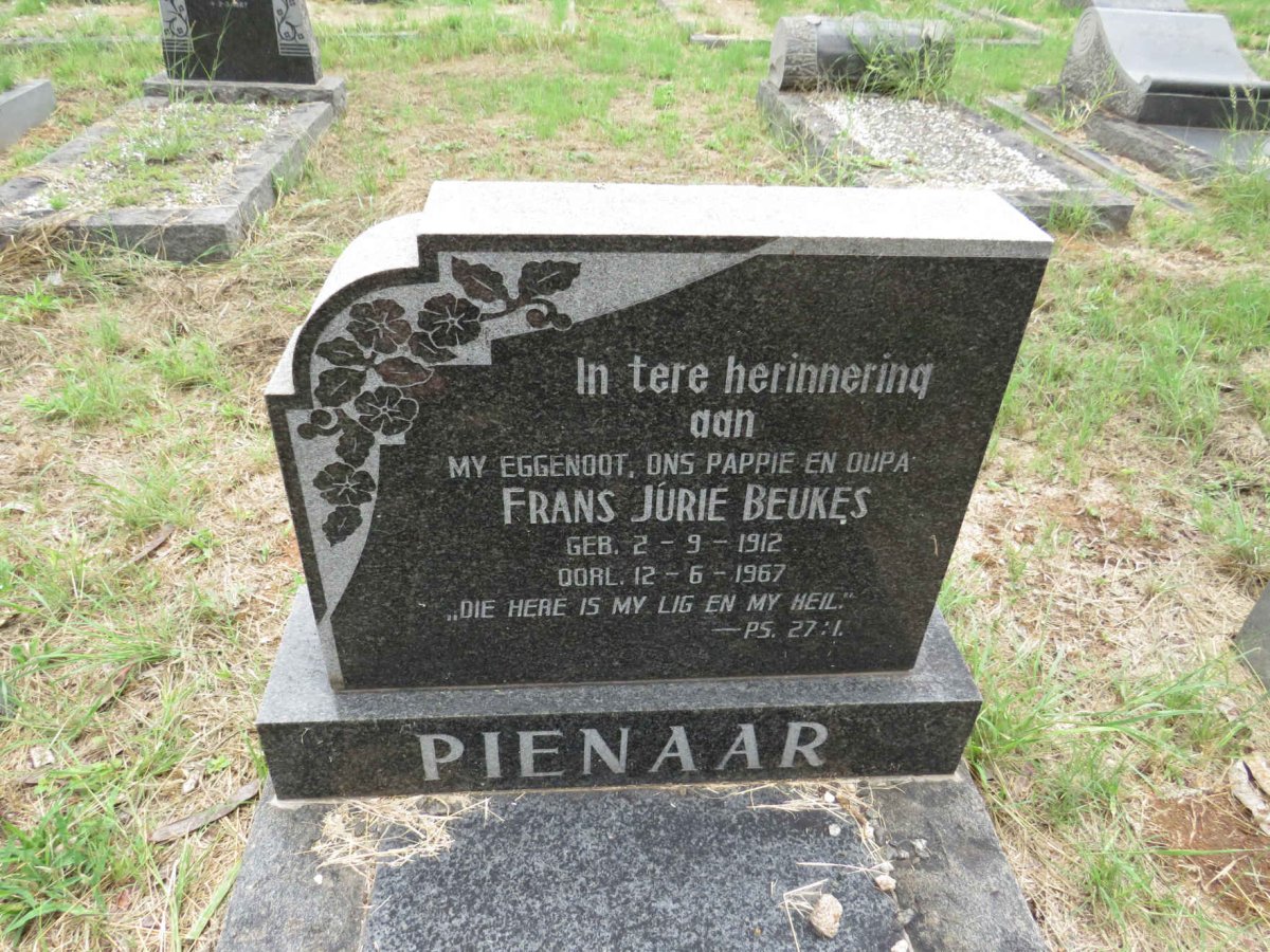 PIENAAR Frans Jurie Beukes 1912-1967