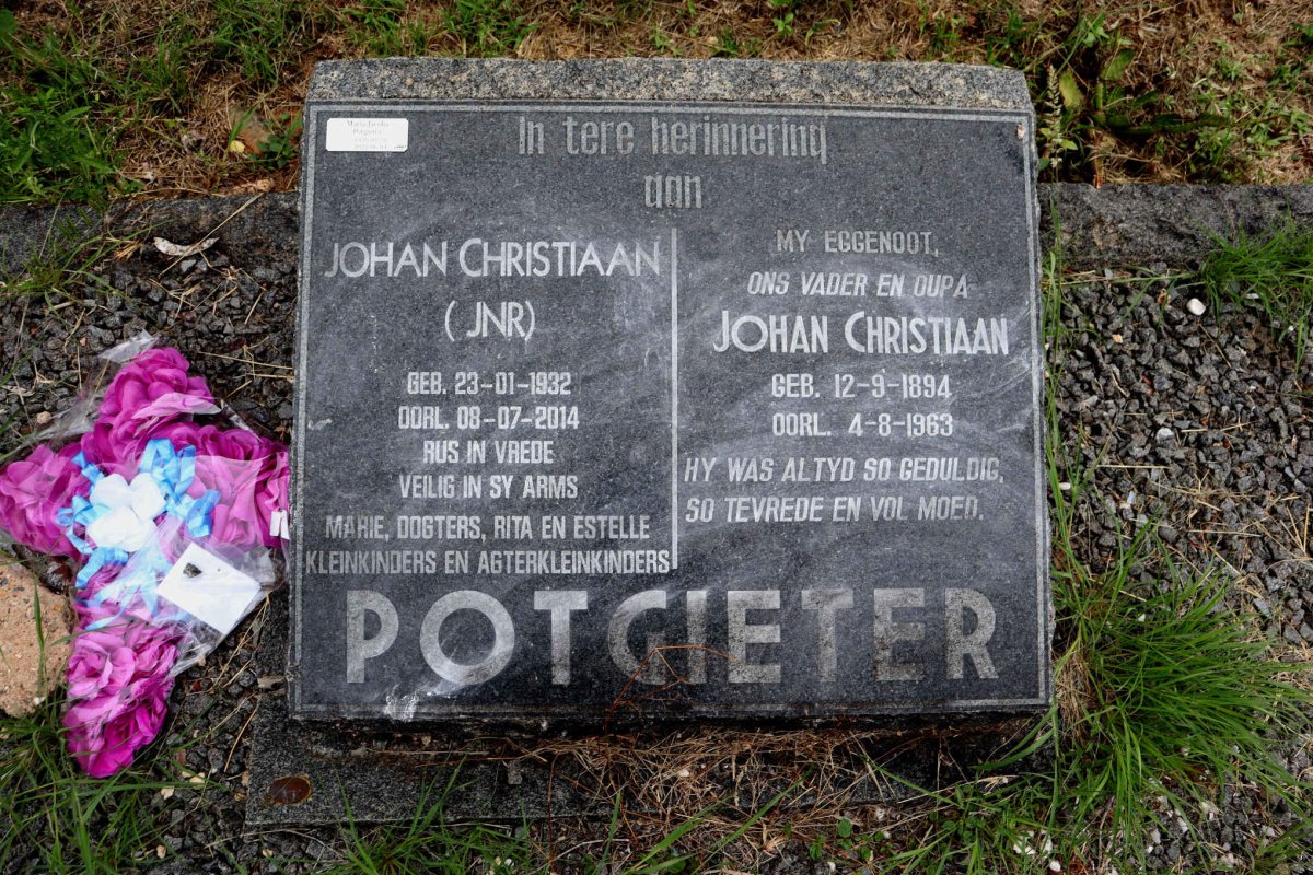 POTGIETER Johan Christiaan 1894-1963 :: POTGIETER Johan Christiaan 1932-2014 :: POTGIETER Maria Jacoba 1936-2022