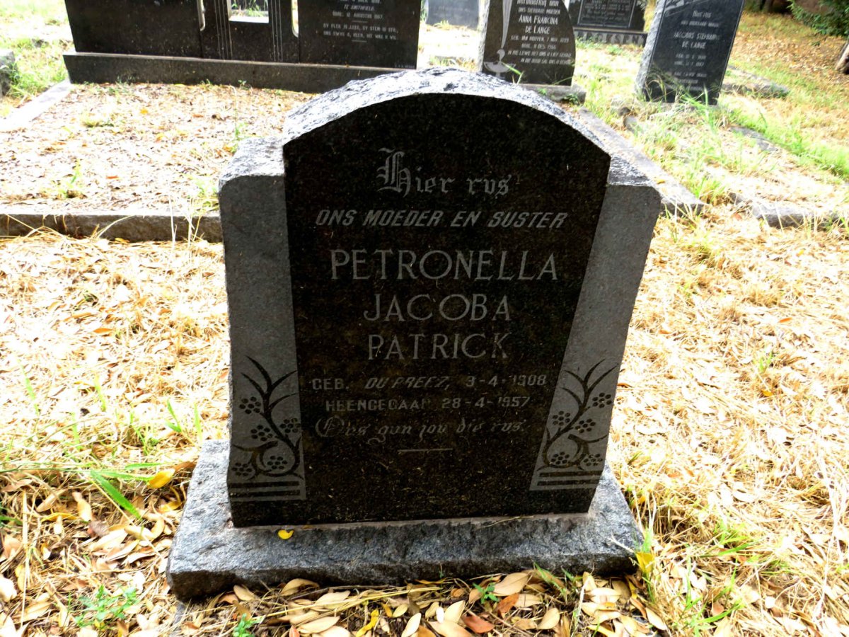 PATRICK Petronella Jacoba 1908-1957