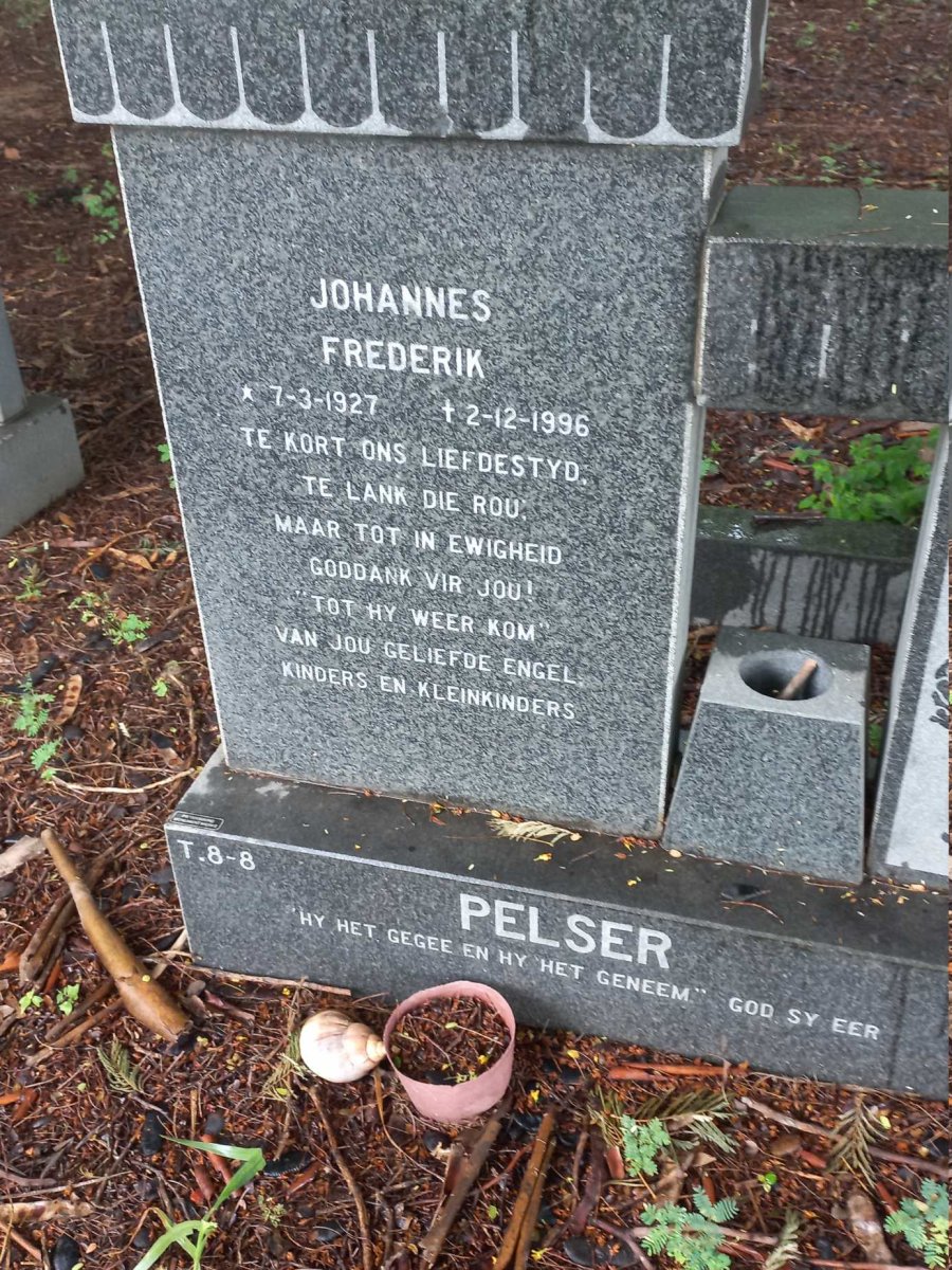 PELSER Johannes Frederik 1927-1996