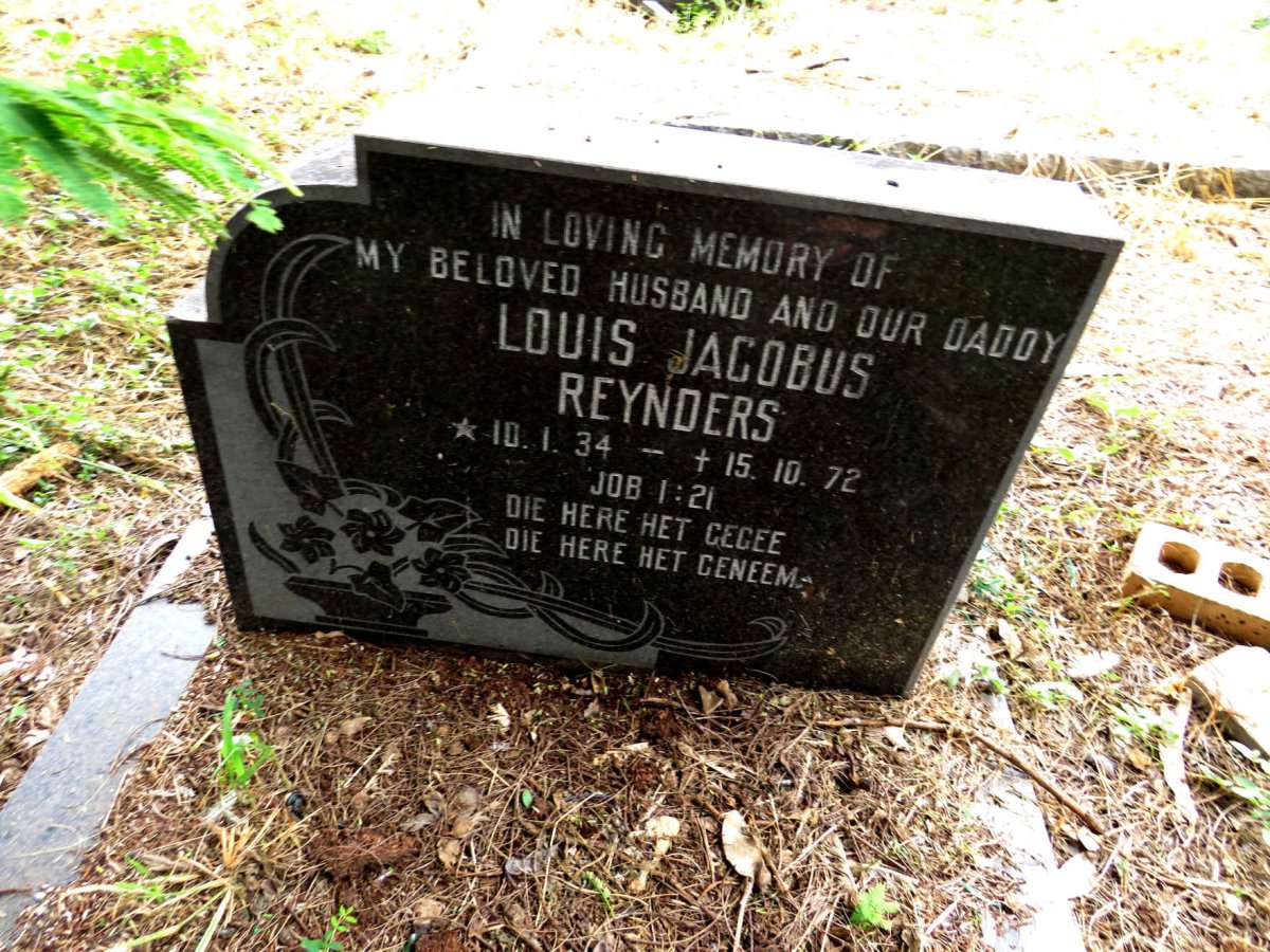 REYNDERS Louis Jacobus 1934-1972