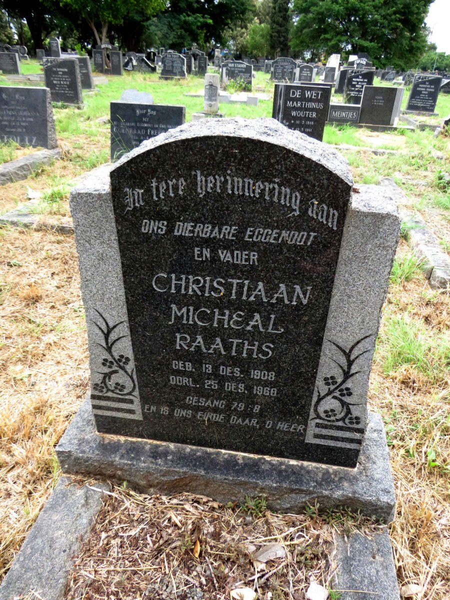 RAATHS Christiaan Micheal 1908-1960