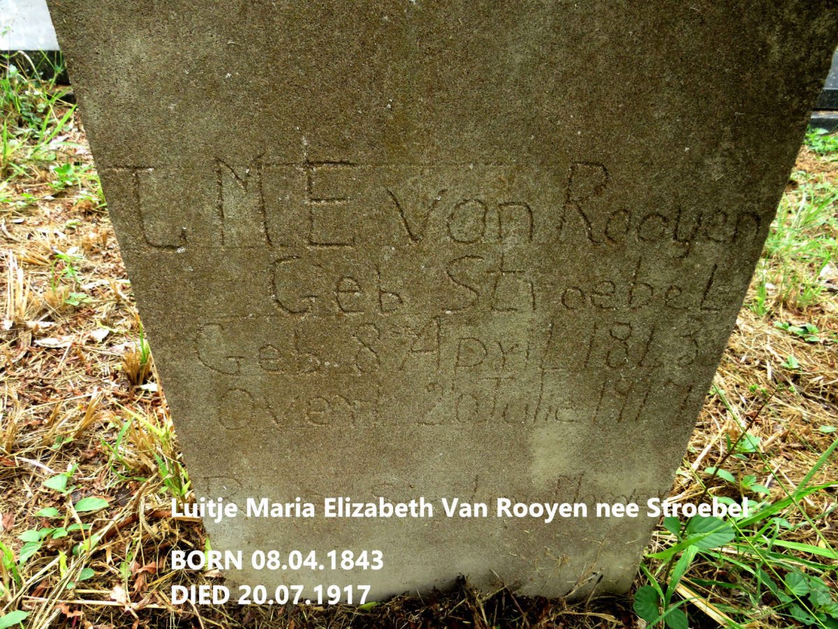 ROOYEN L.M.E., van nee STROEBEL 1843-1917