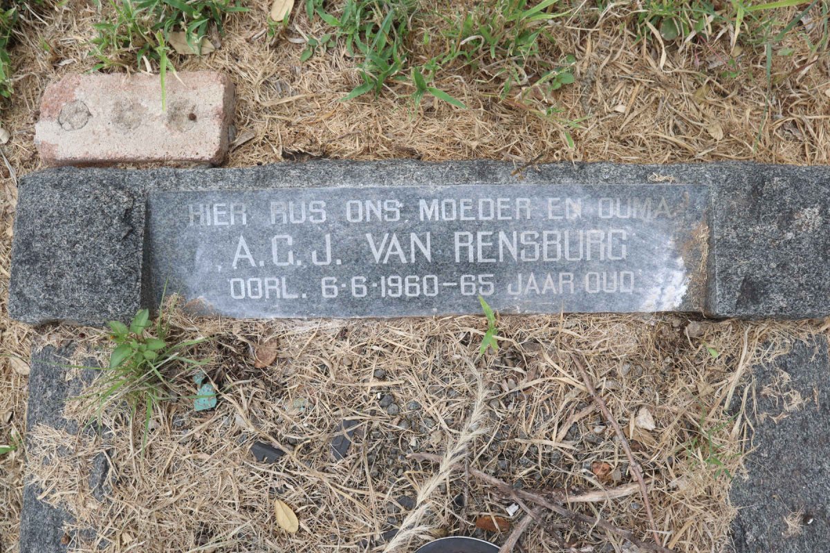 RENSBURG A.C.J, van -1960