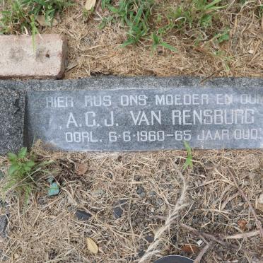 RENSBURG A.C.J, van -1960