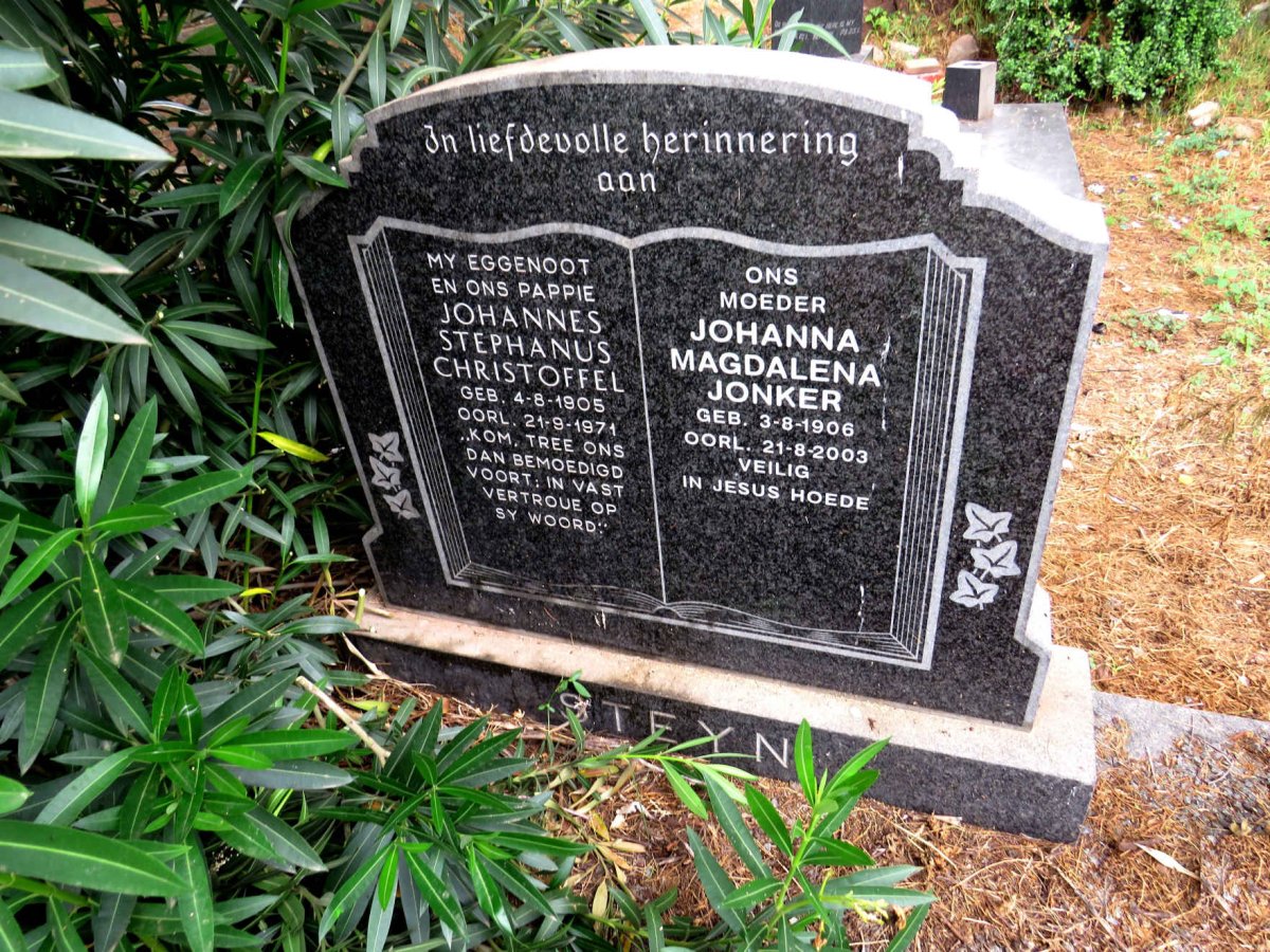 STEYN Johannes Stephanus Christoffel 1905-1971 & Johanna Magdalena JONKER 1906-2003