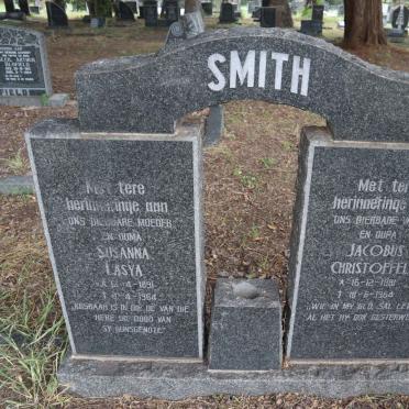SMITH Jacobus Christoffel 1881-1964 & Susanna Lasya 1891-1964