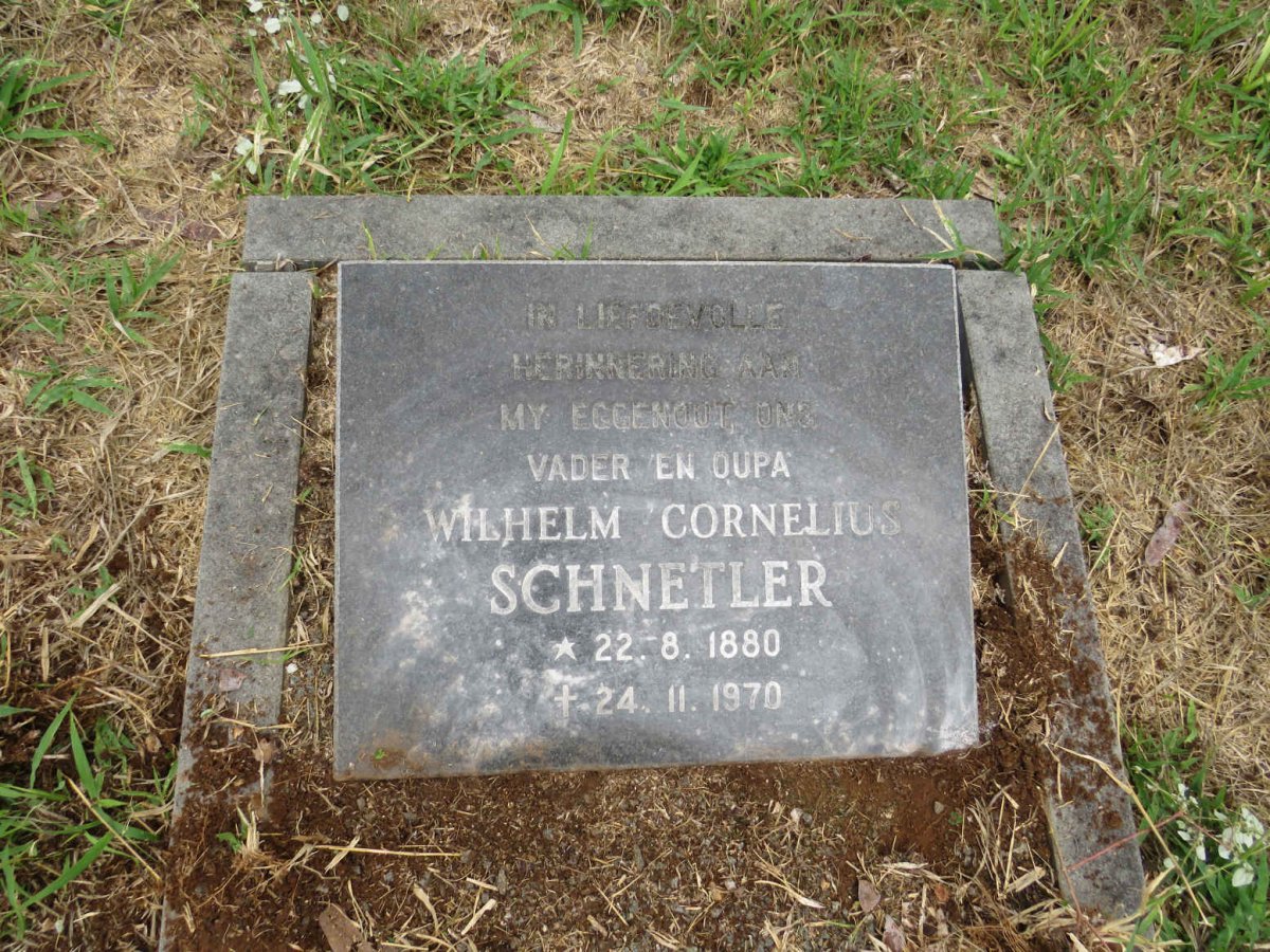 SCHNETLER Wilhelm Cornelius 1880-1970