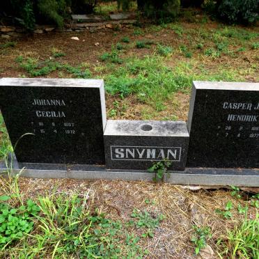 SNYMAN Casper Jan Hendrik 1897-1977 & Johanna Cecilia 1897-1972