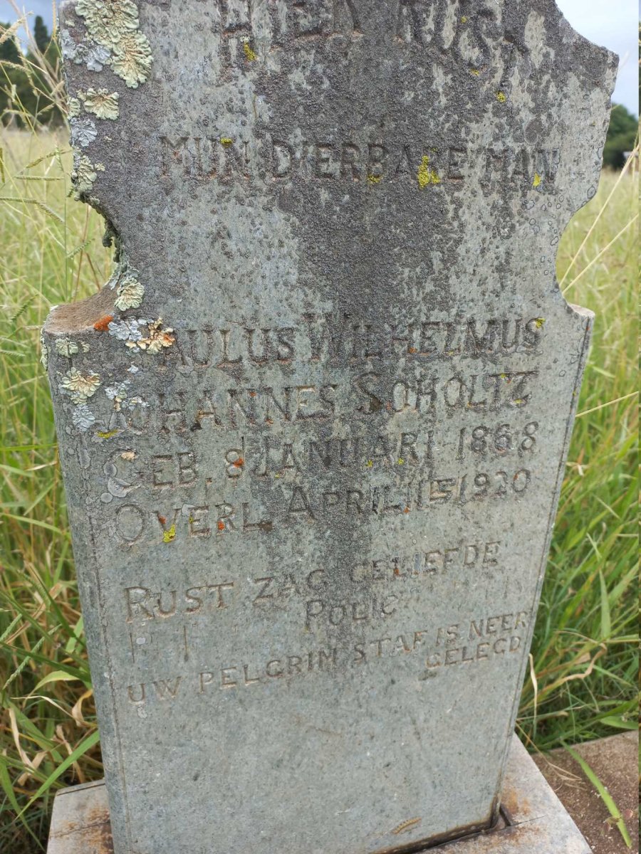 SCHOLTZ Paulus Wilhelmus Johannes 1868-1920