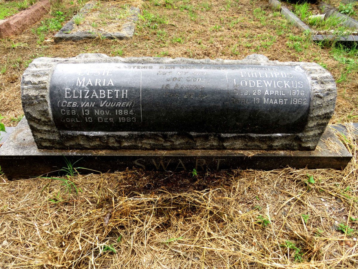 SWART Phillipus Lodewickus 1876-1962 & Elsie Maria Elizabeth VAN VUUREN 1884-1963_1