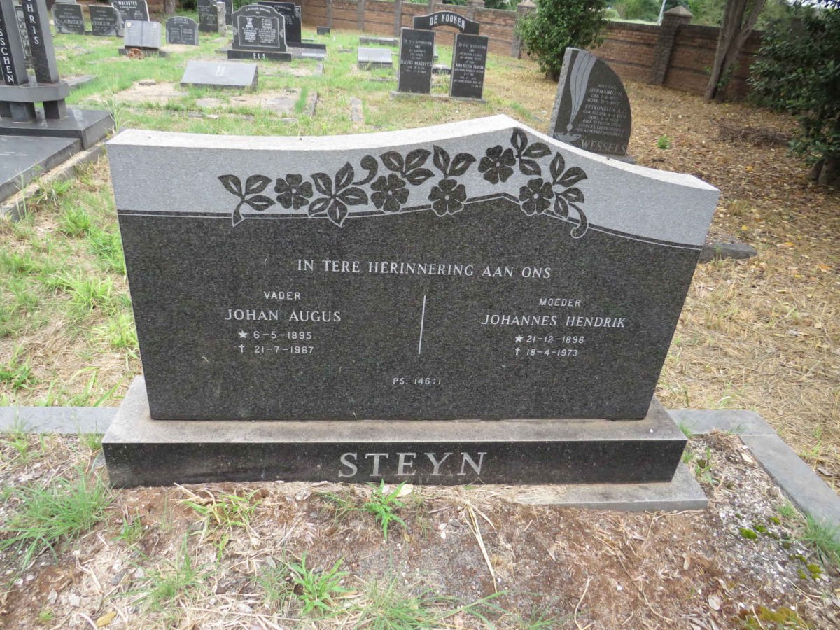 STEYN Johan Augus 1895-1967 & Johannes Hendrik 1896-1973 