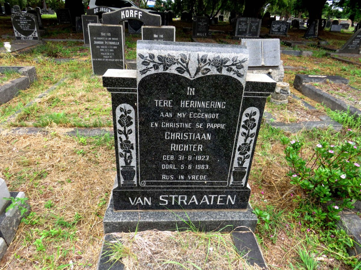 STRAATEN Christiaan Richter, van 1923-1963