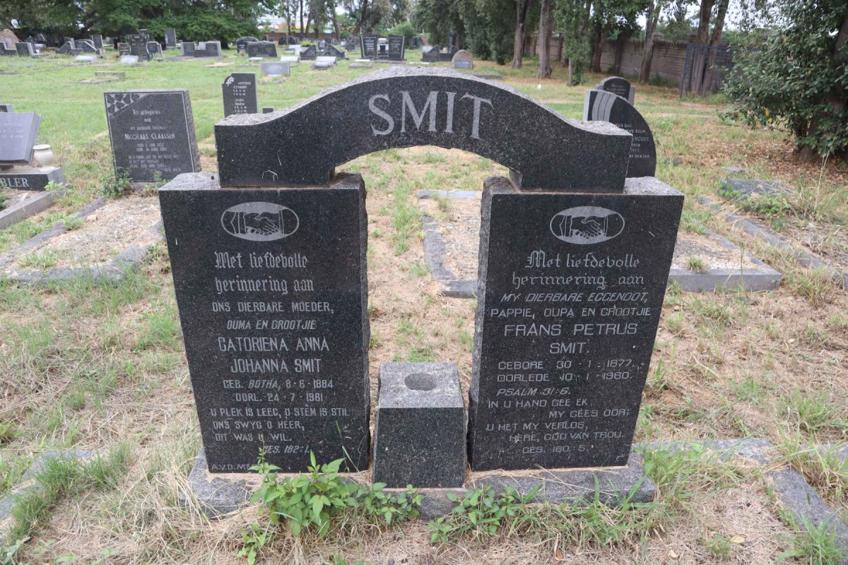 SMIT Frans Petrus 1877-1960 & Catoriena Anna Johanna nee BOTHA 1884-1961
