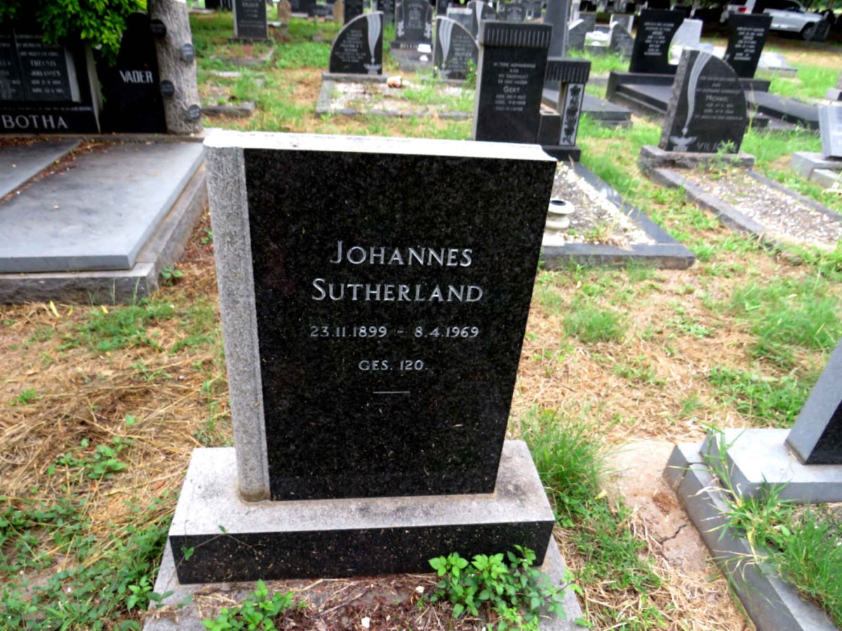 SUTHERLAND Johannes 1899-1969
