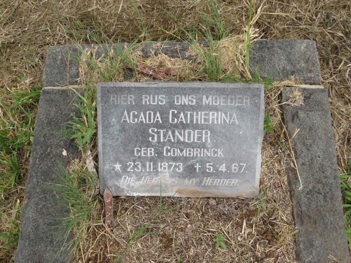 STANDER Agada Catherina nee COMBRINCK 1873-1967