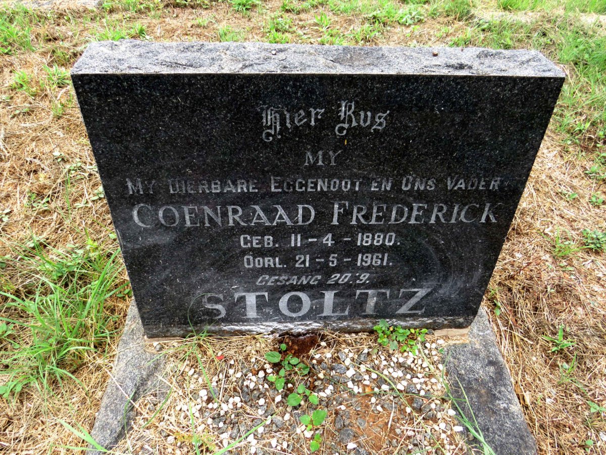 STOLTZ Coenraad Frederick 1880-1961