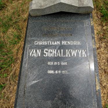 SCHALKWYK Christiaan Hendrik, van 1946-1971
