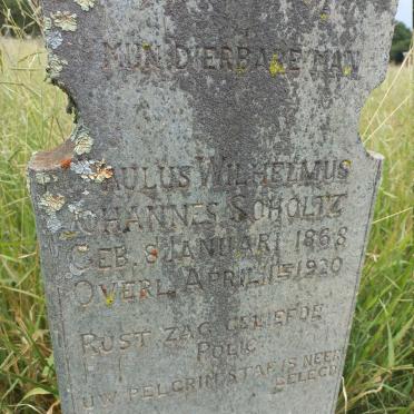 SCHOLTZ Paulus Wilhelmus Johannes 1868-1920