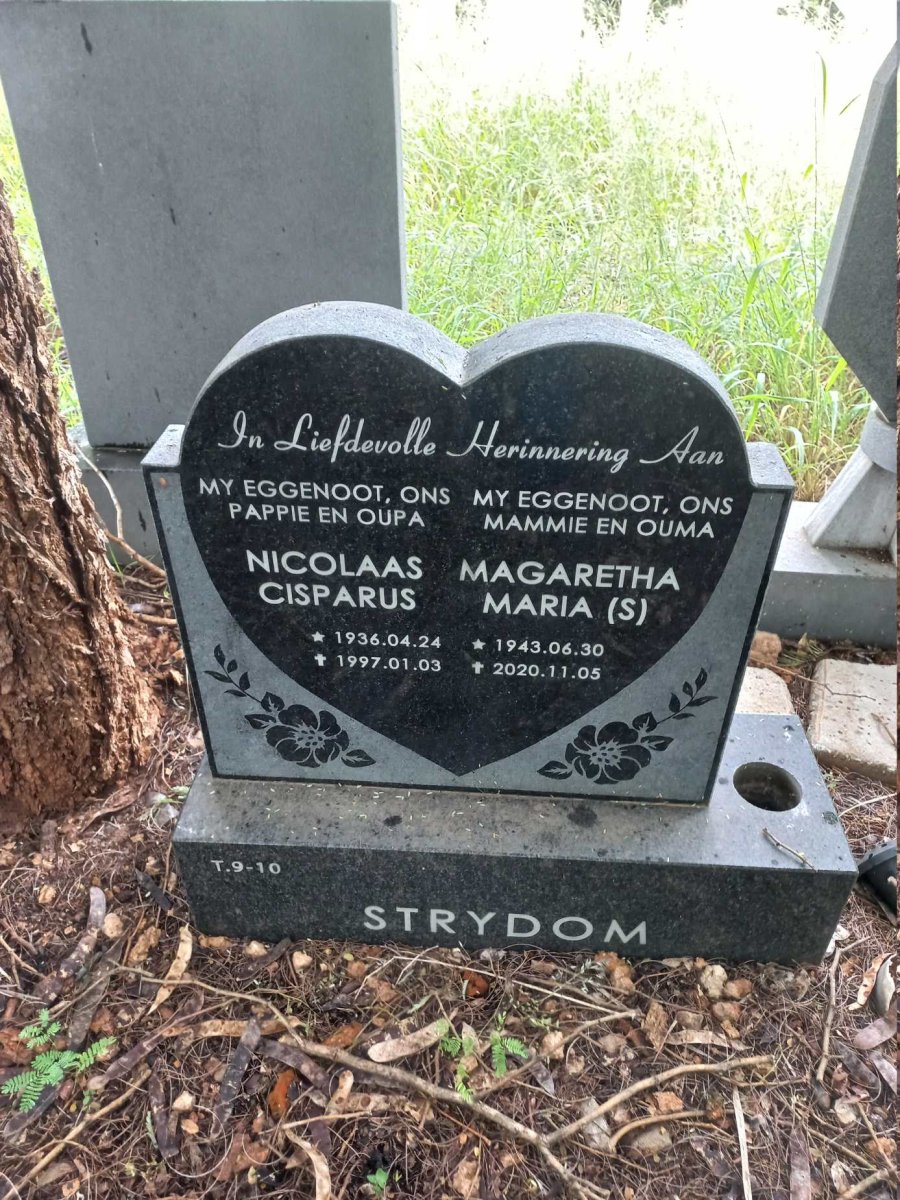STRYDOM Nicolaas Cisparus 1936-1997 & Magaretha Maria S. 1943-2020