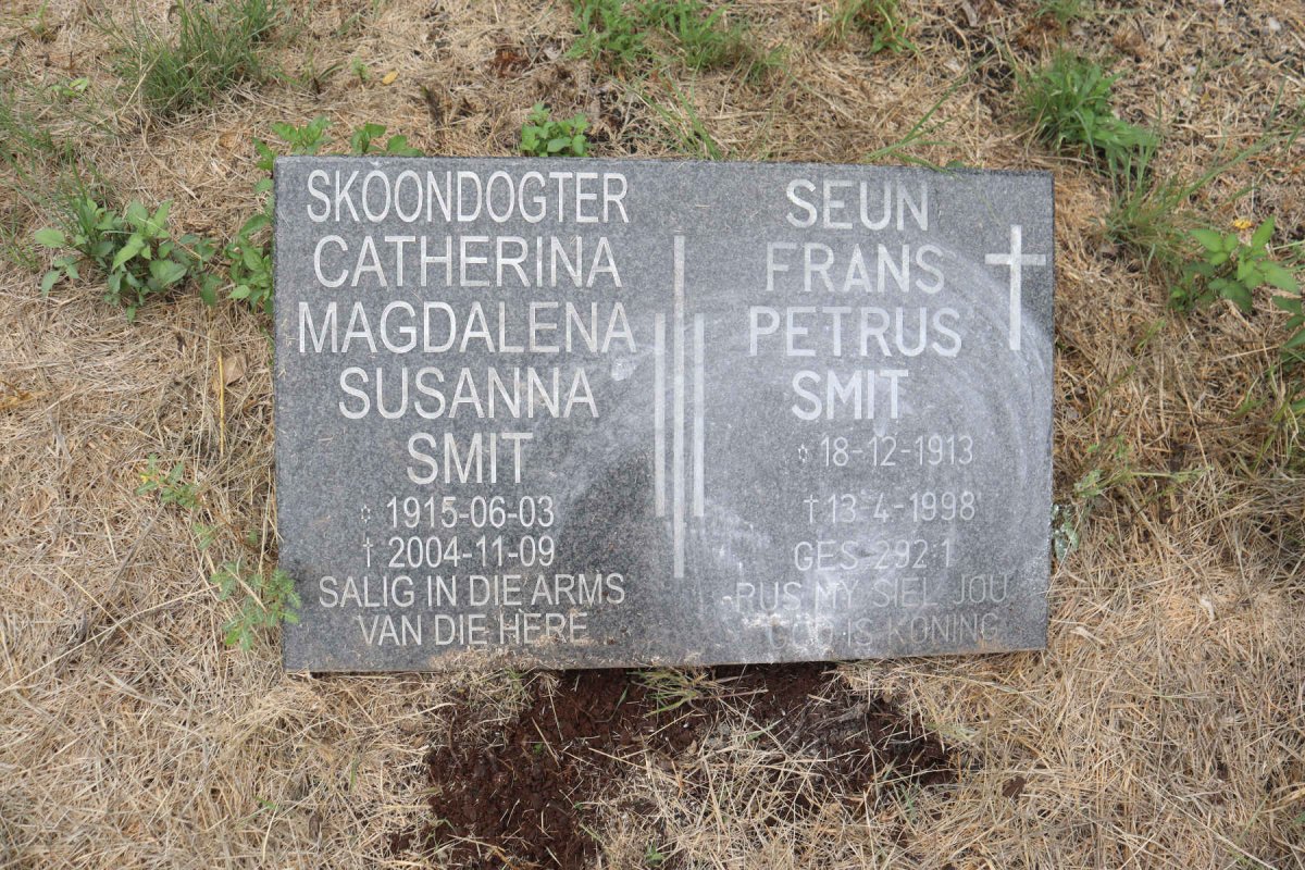 SMIT Frans Petrus 1913-1998 & Catherina Magdalena Susanna 1915-2004