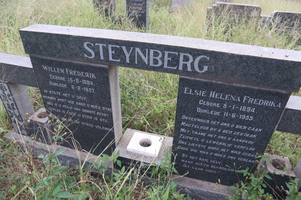 STEYNBERG Willem Frederik 1884-1957 & Elsie Helena Fredrika 1894-1955