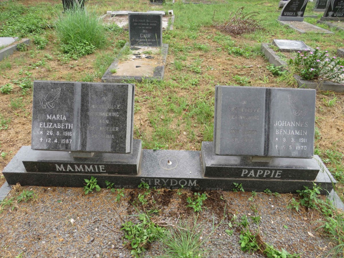 STRYDOM Johannes Benjamin 1911-1970 & Maria Elizabeth 1916-1987