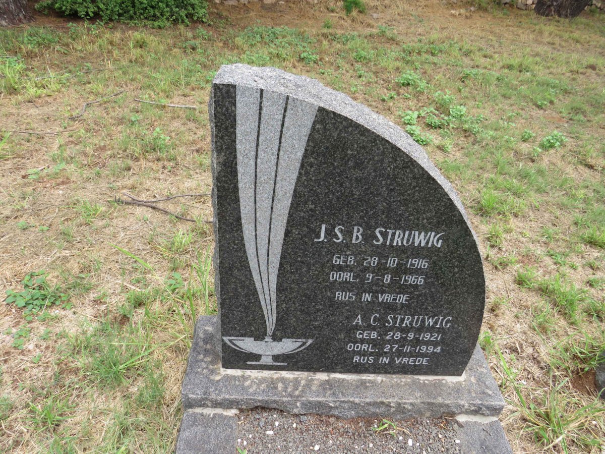 STRUWIG J.S.B. 1916-1966 & A.C. 1921-1994