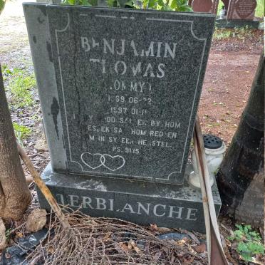 TERBLANCHE Benjamin Thomas 1969-1997