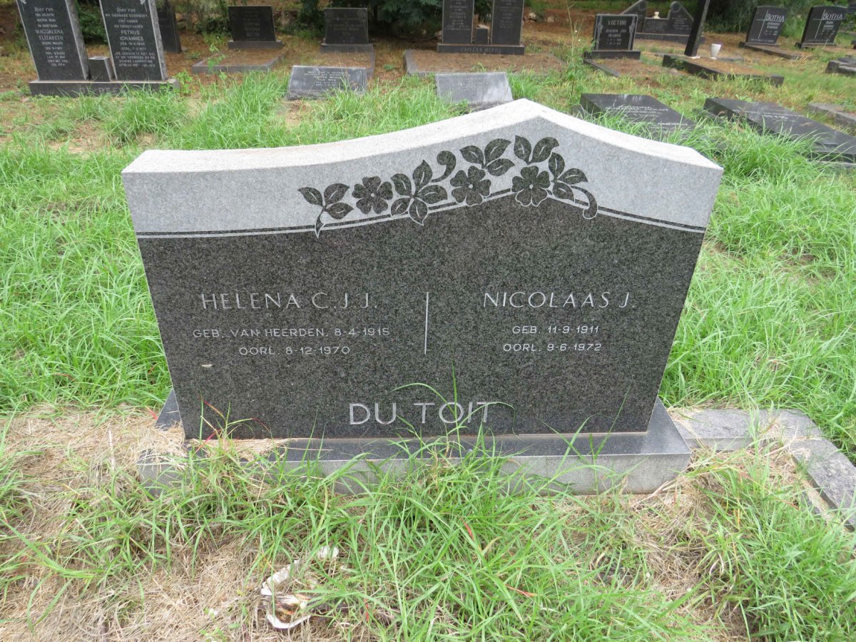 TOIT Nicolaas J., du 1911-1972 & Helena C.J.J. 1915-1970