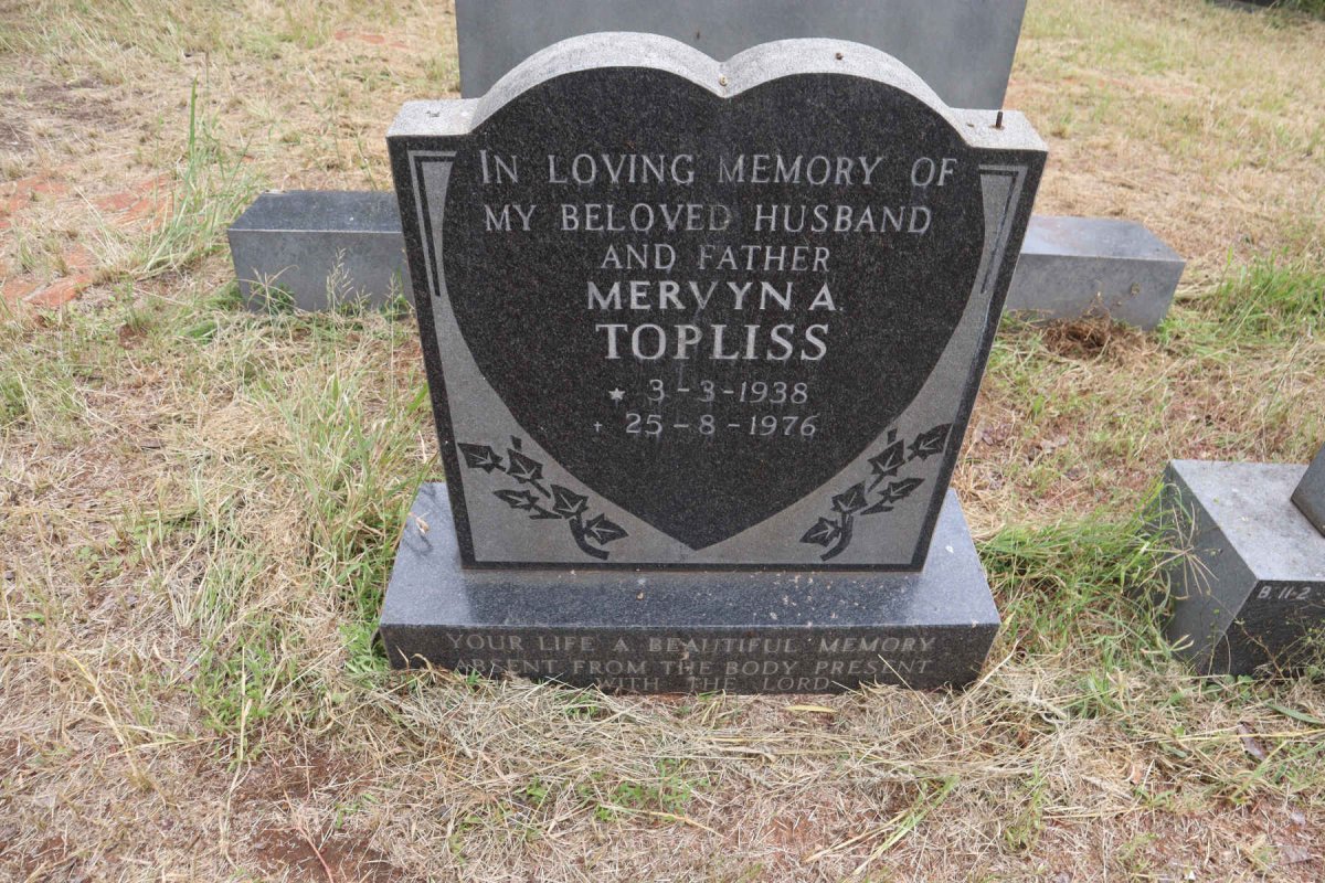 TOPLISS Mervyn A. 1938-1976