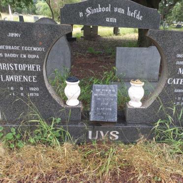 UYS Christopher Lawrence 1920-1978 & Maria Catharina BOTHA 1922-2003