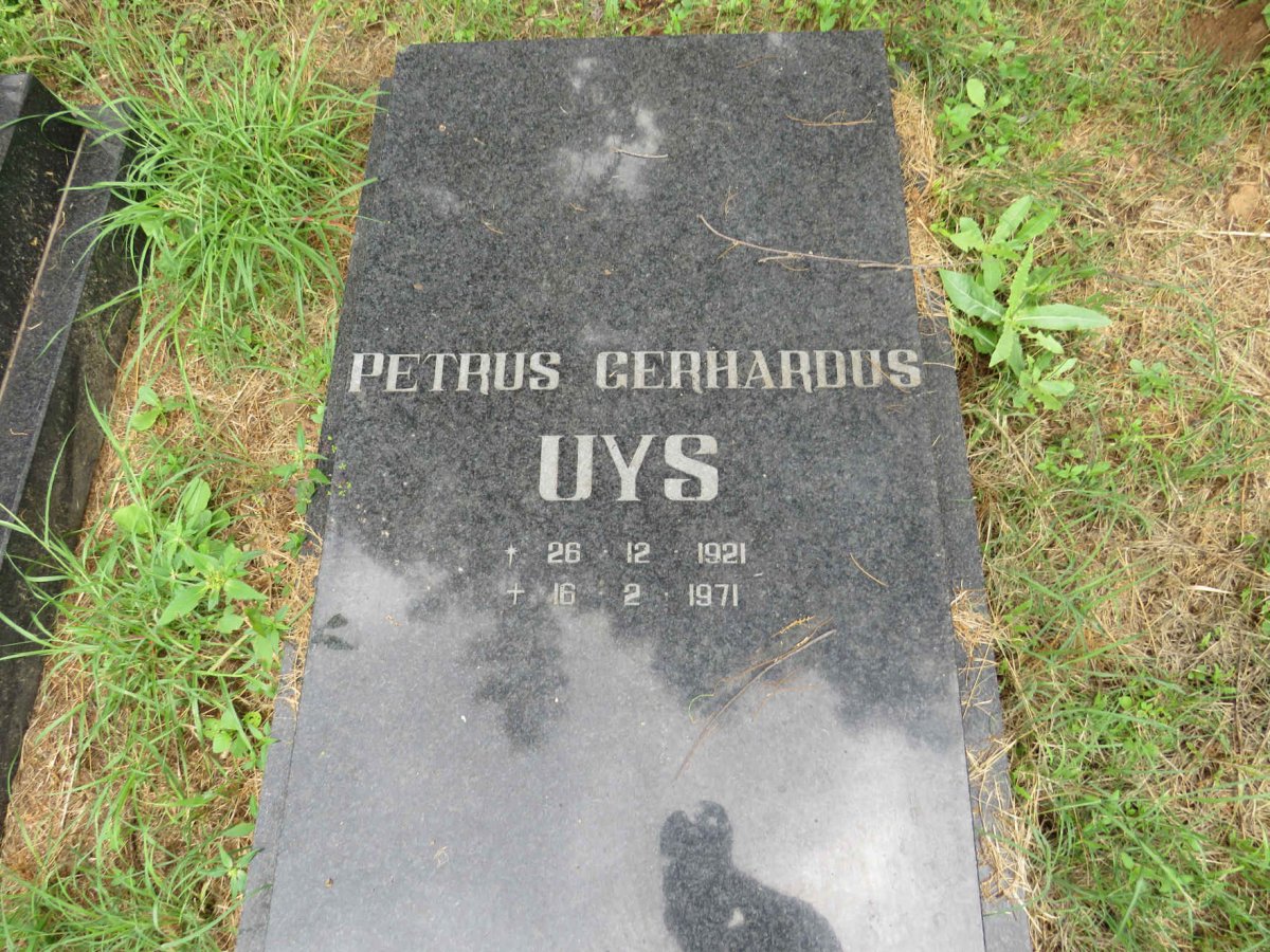 UYS Petrus Gerhardus 1921-1971