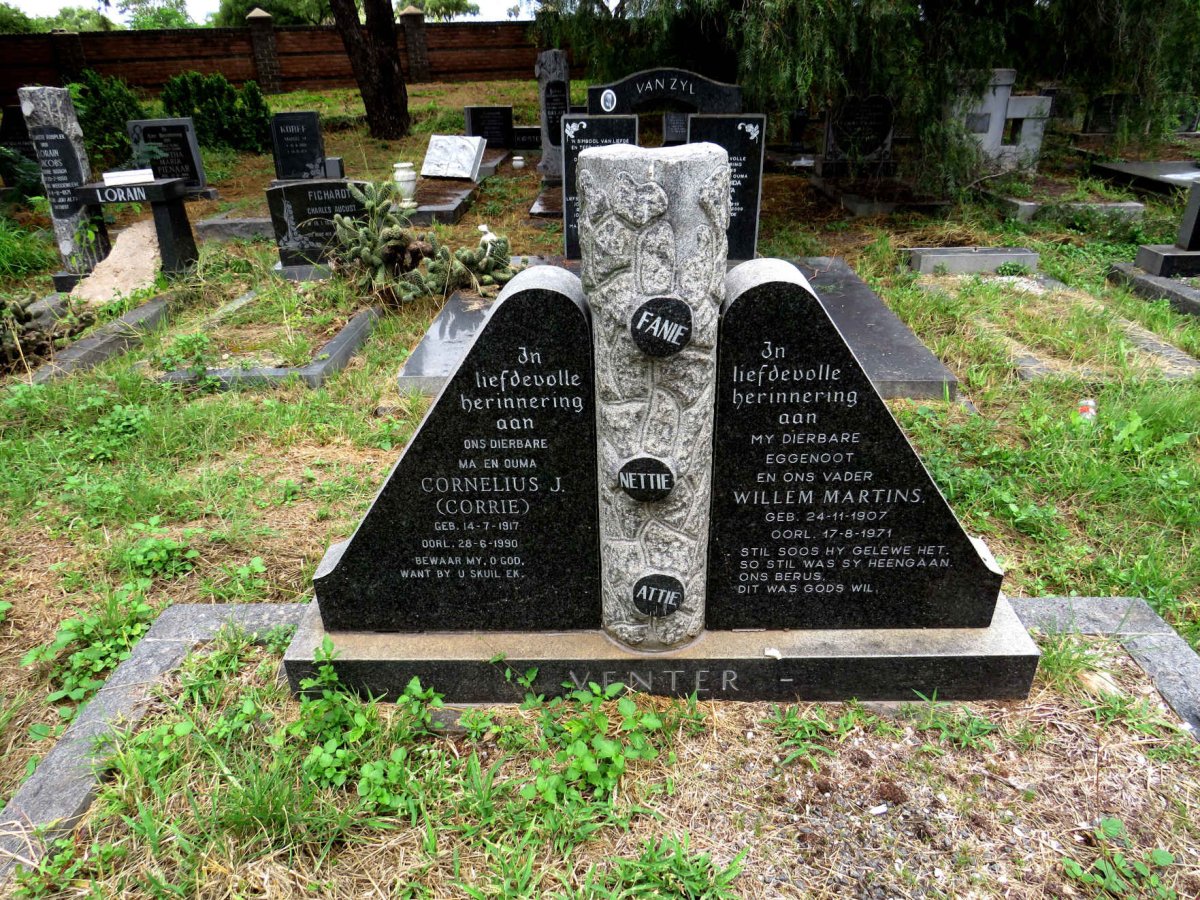 VENTER Willem Martins 1907-1971 & Cornelius J. 1917-1990