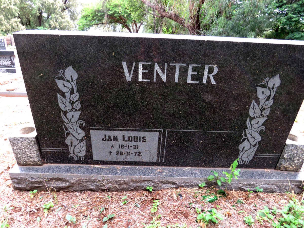 VENTER Jan Louis 1931-1972