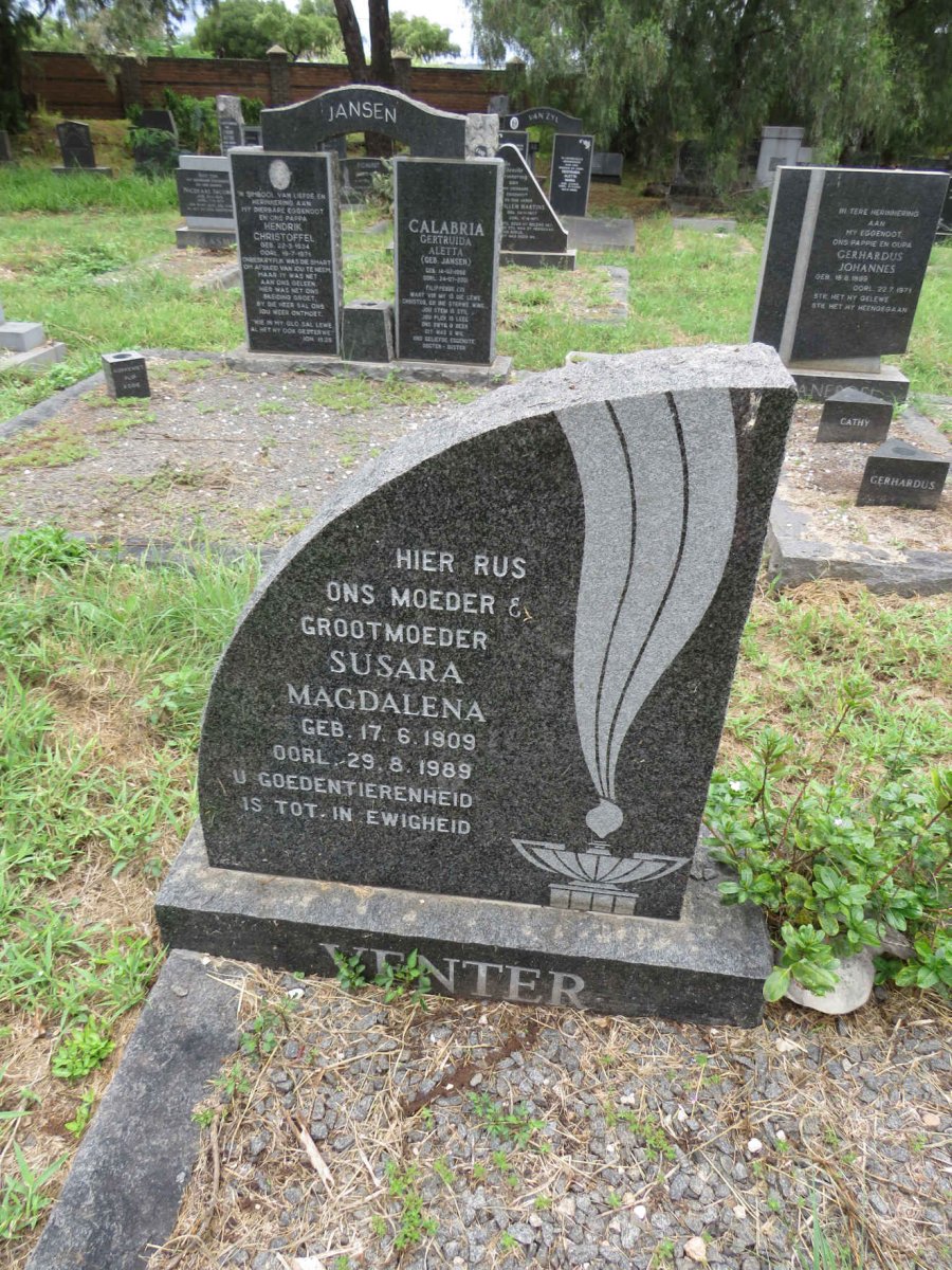 VENTER Susara Magdalena 1909-1989