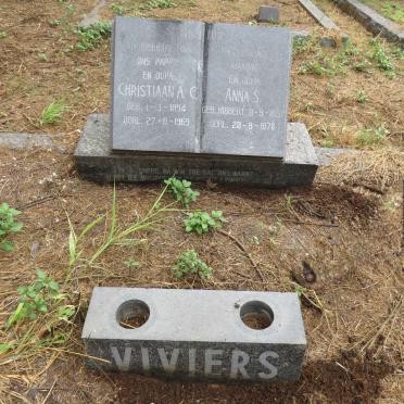 VIVIERS Christiaan A.C. 1894-1969 & Anna S. nee HIBBERT 1897-1978