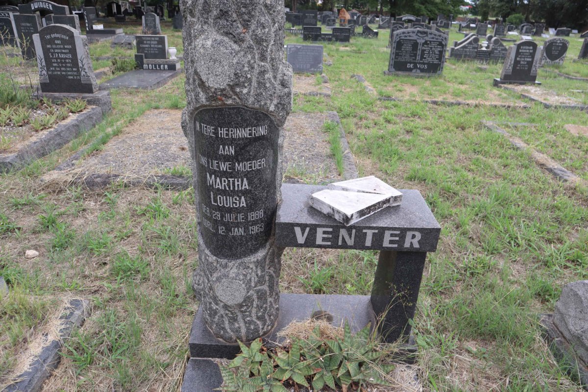 VENTER Martha Louisa 1888-1963