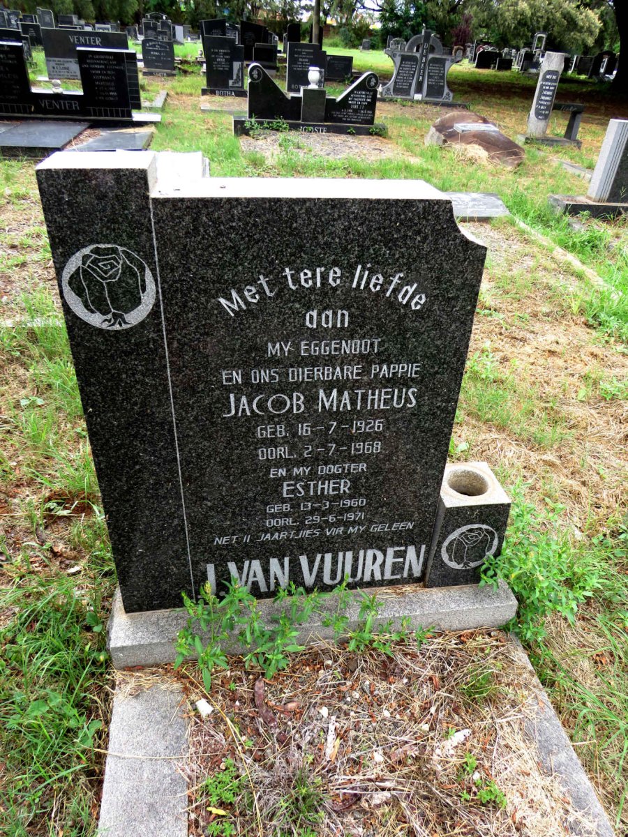 VUUREN Jacob Matheus, J. van 1926-1968 :: J.VAN VUUREN Esther 1960-1971