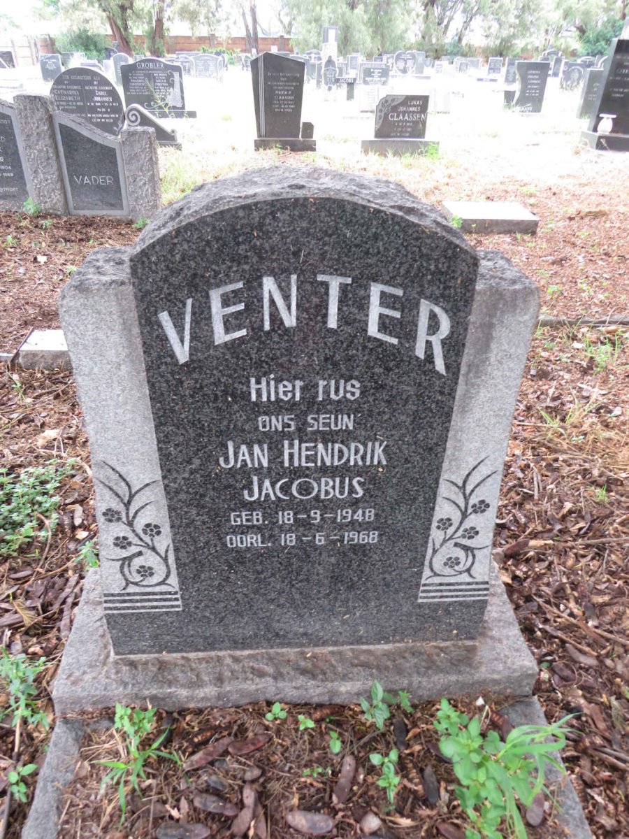 VENTER Jan Hendrik Jacobus 1948-1968