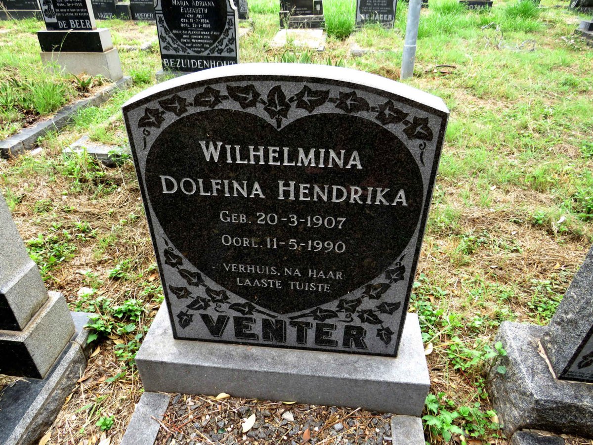 VENTER Wilhelmina Dolfina Hendrika 1907-1990