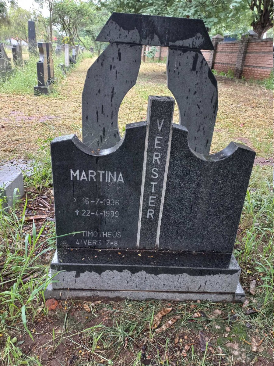 VERSTER Martina 1936-1999