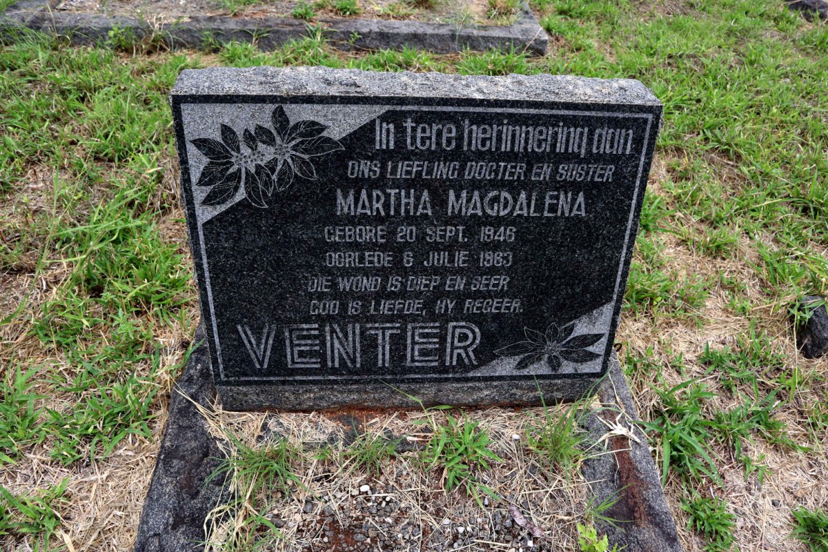 VENTER Martha Magdalena 1946-1983