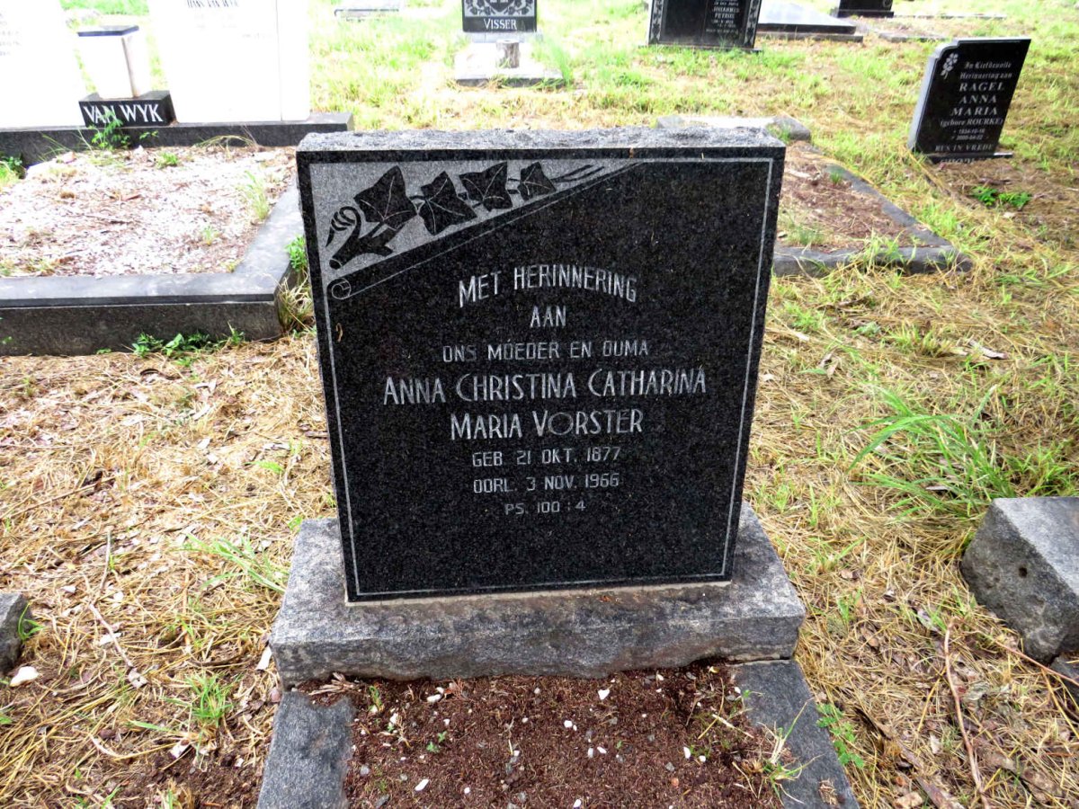 VORSTER Anna Christina Catharina Maria 1877-1966