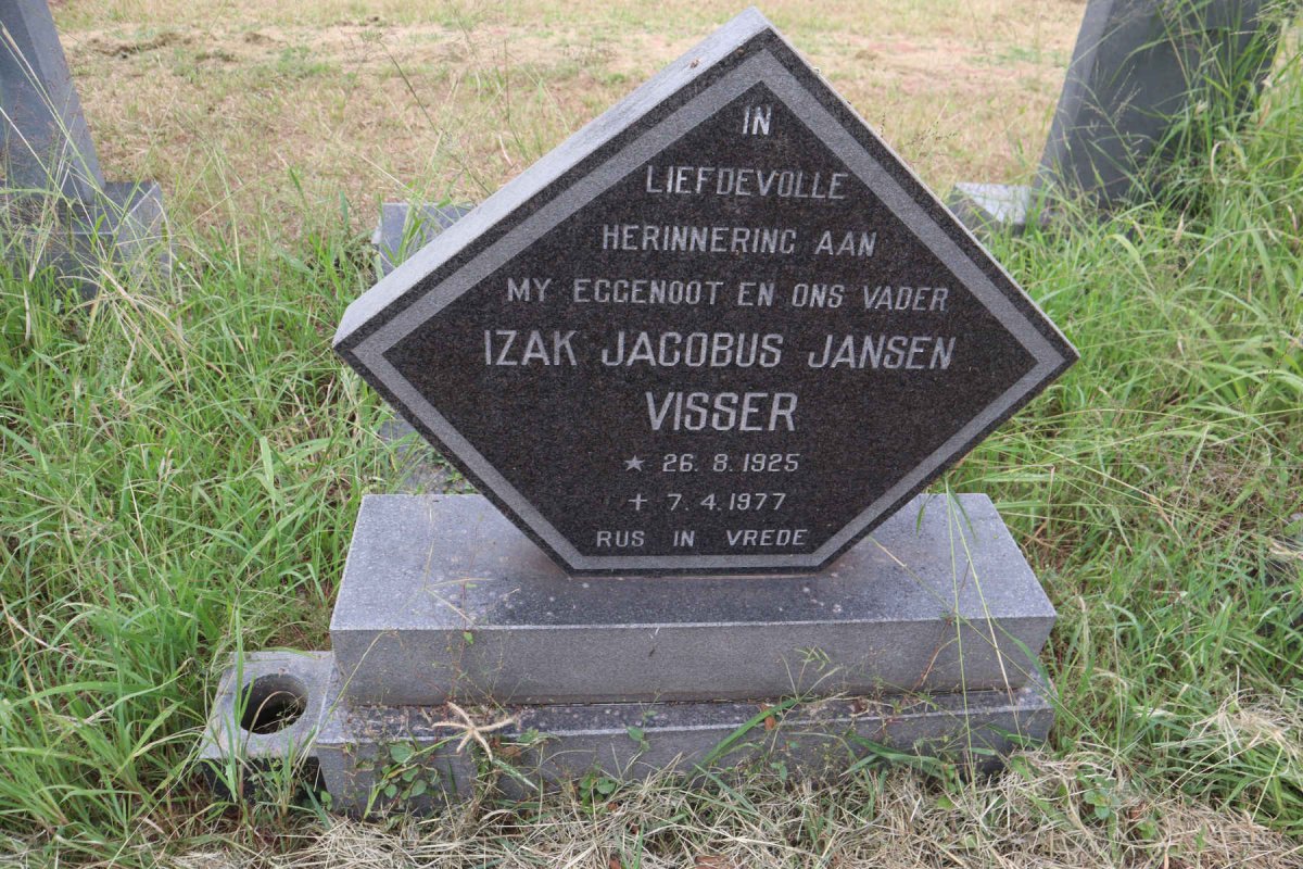 VISSER Izak Jacobus Jansen 1925-1977