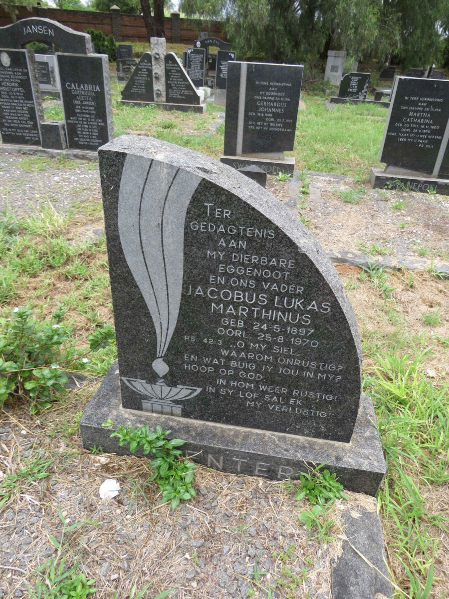 VENTER Jacobus Lukas Marthinus 1897-1970